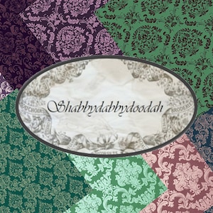 20 pg RICH DAMASK COLLECTION Bellissime pagine di sfondo con stampa digitale a tema Deep Damask, carte da diario, diario spazzatura, stampabile, rosa