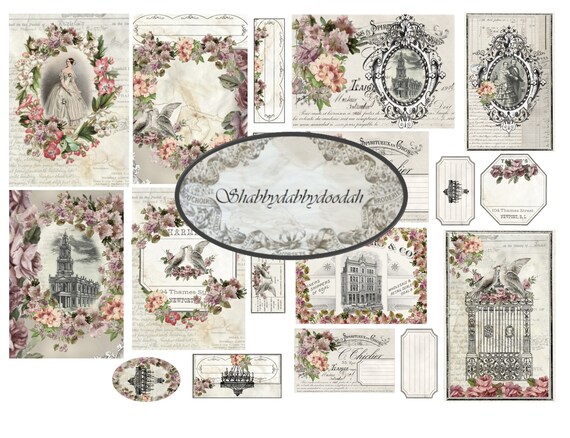 秘密の花園 23ページ ジャンクジャーナル 印刷可能キット ヴィンテージ