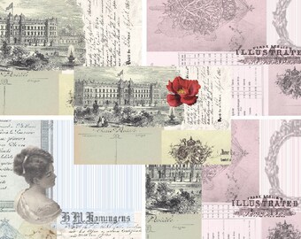 GORGEOUS GIRLS 16 page Junk Journal Printable Kit  Vintage Images -complete Kit Scrapbooks Mini Albums Travellers Notebooks digital Digi