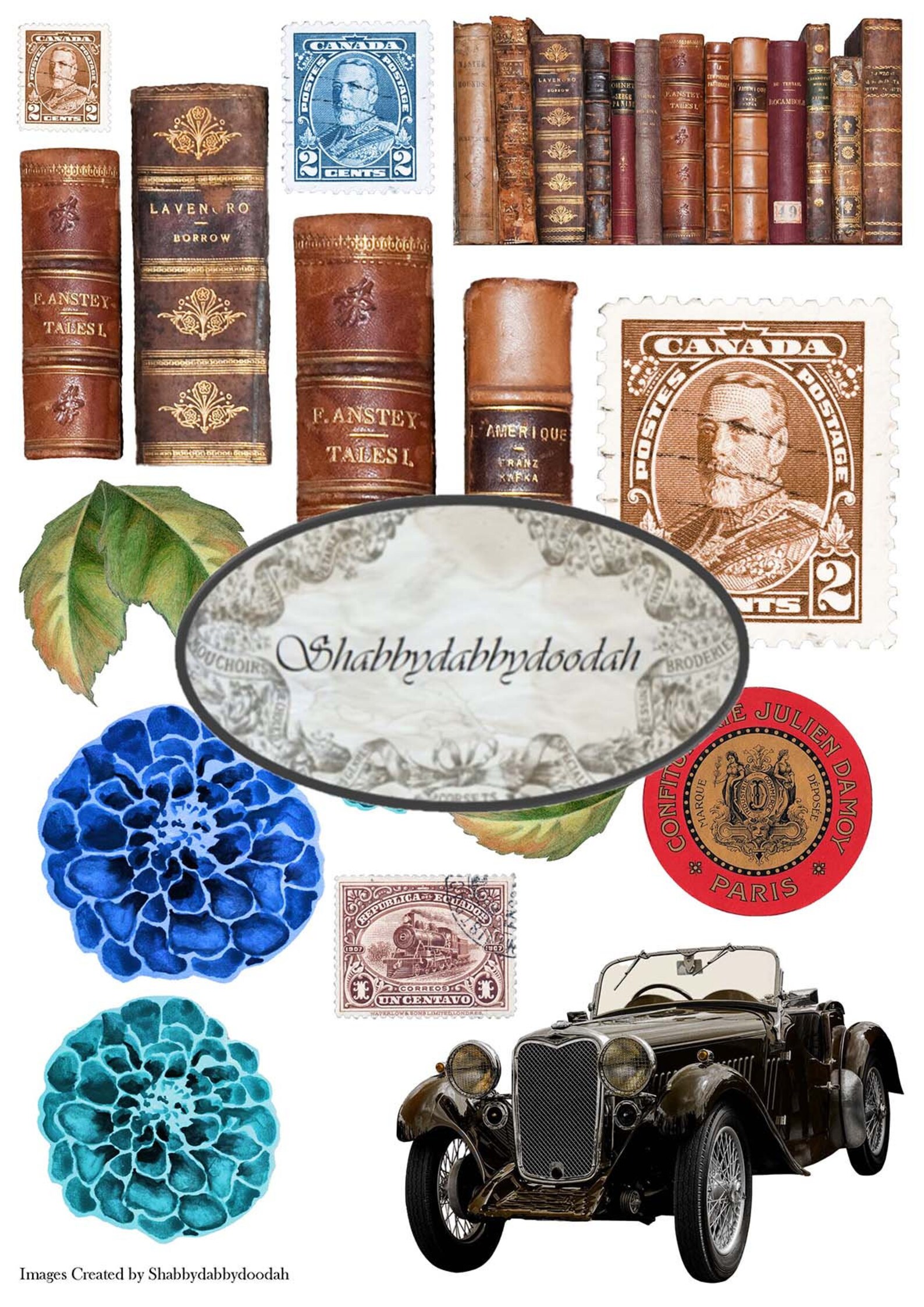 6 Pg Vintage GLUE BOOK Favourites Set 7 Collage Sheet Etsy UK