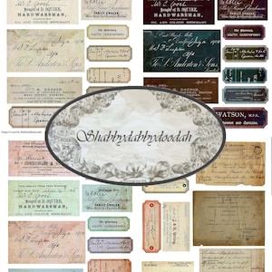 14 pagina's LABELS en kortstondige set tekstnummers Blanco verfraaiing Digitaal LABEL Afdrukbaar cameo kortstondig papierwerk Tickets Tijdelijk