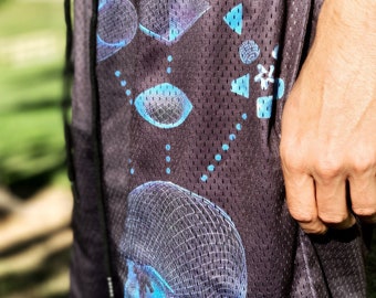 Pantaloncini da festival Heady Mesh fatti a mano: perfetti per rave e festival!