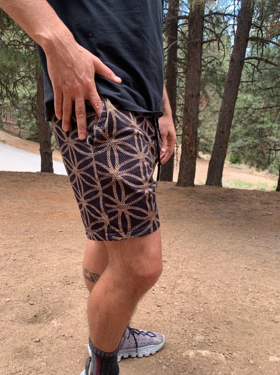 Men's Flower of Life Shorts Above Knee 