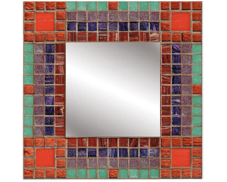 Autumn Bronze Mosaic Mirror Kit 190mm Square