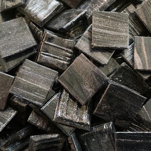 20mm Charcoal Gold Bisazza Mosaic Glass Tiles  - 75 tiles. Amazing value for genuine Italian tiles!