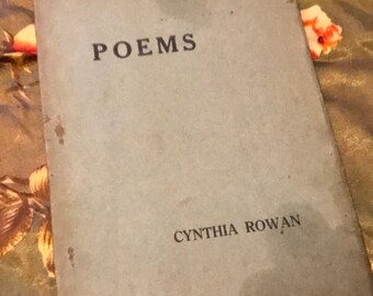 Vintage book ‘Poems’ by Cynthia Rowan 1920s