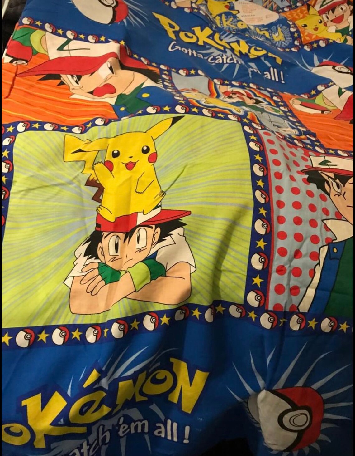 1998 Pokémon Quilt Cover Single Bed Etsy