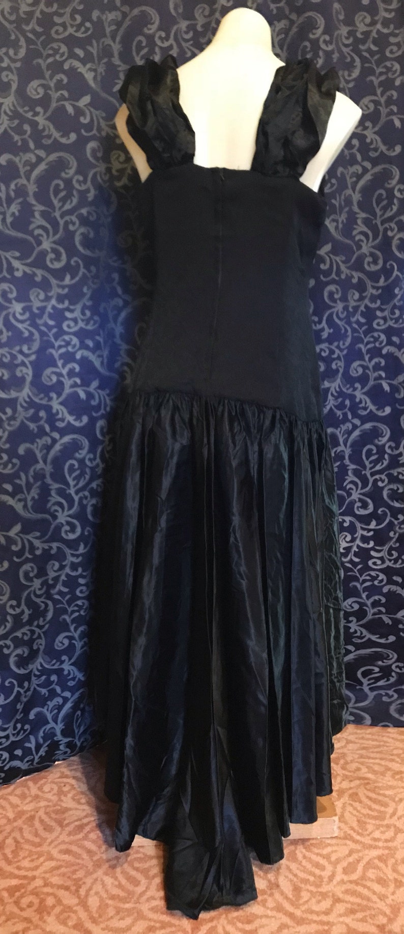 Vintage 80s goth gothic party dress prom formal flapper style | Etsy