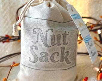 Sweet & Spicy Spiced Pecans Homemade Nut Sack Snack 8oz Cotton Bag