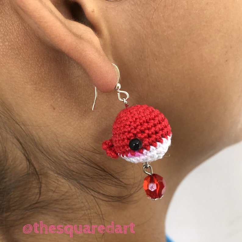 Whale Earrings Sea Creaturescrochet Earrings Amigurumi Etsy