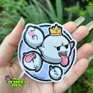 King Boo, Ghost Stickers, Mario, Videospiele, Sparkling Stickers, Holografisches Papier