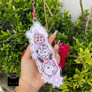 Handmade Kawaii Anime Style Cardstock Paper Bookmark, Book Lover Gift, Anime Fan, Pink