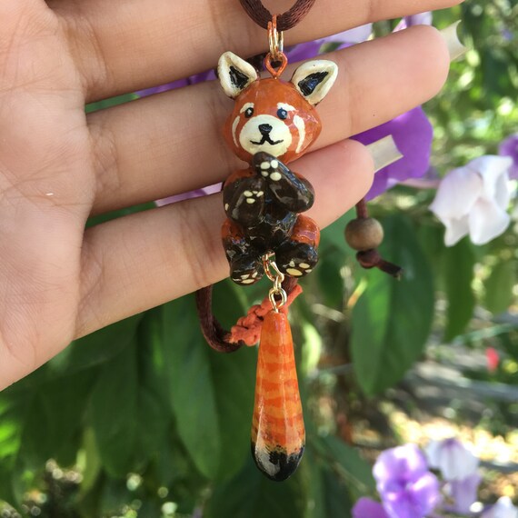 Red panda necklace clearance