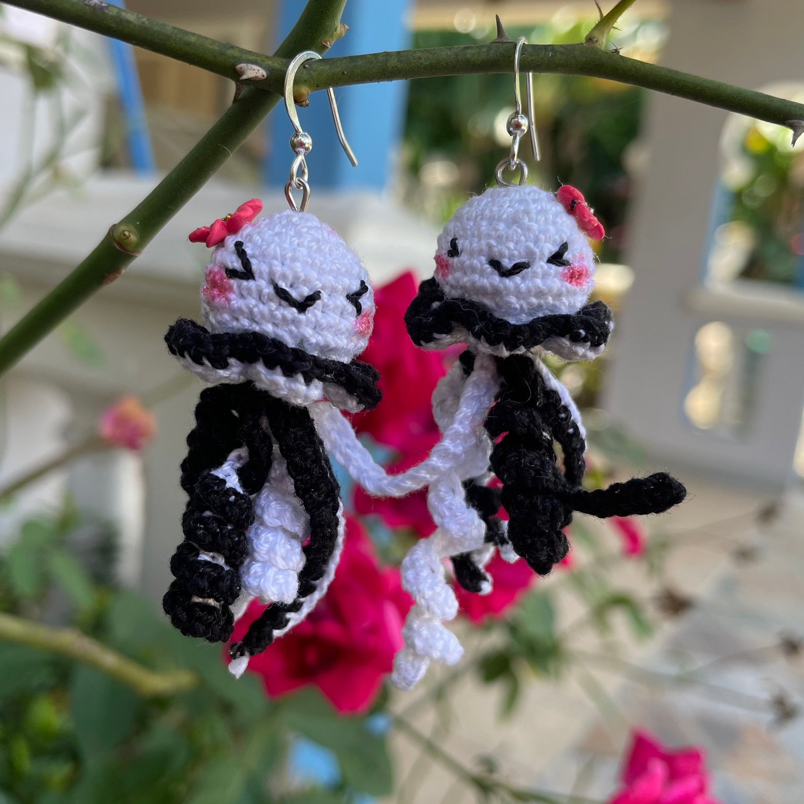 Jellyfish Earrings Crochet Earrings Amigurumi Earrings Etsy
