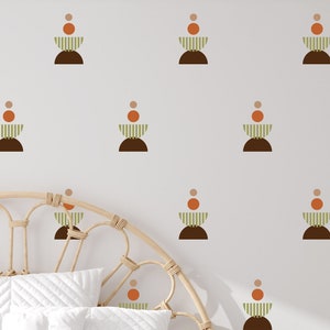 Boho Wall Decals, Abstract Shape Wall Art, Boho Nursery Decor, Modern Wall Stickers, Color block Wall Decals, Geometric Wall Decor