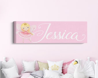 Personalized Fairy Canvas Art, Fairy Wall Art, Fairy Room Decor, Girls Fairy Wall Art, Fairy Gift for Little Girl