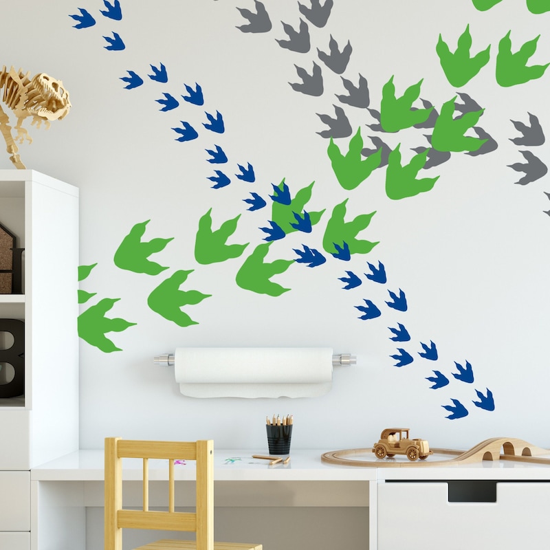 Dino Feet Wall Stickers Etsy