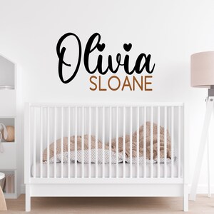 Girls Nursery Name Wall Decal, Girls Room Wall Decal, Little Girls Bedroom Decor, Personalized Kids Room Decor
