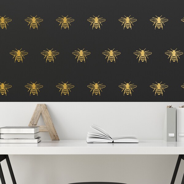 Bee Wall Decal Etsy