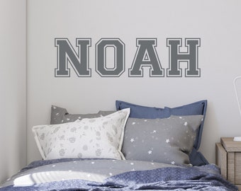 Boys Name Decal, Name Wall Decal, Boys Room Wall Decal, Little Boys Bedroom Decor, Personalized Name Decal