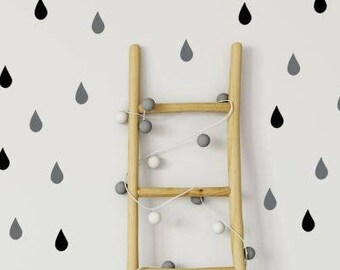 Rain Drop Wall Stickers, Rain Drop Wall Decals, Raindrop Wall Stickers, Nursery Wall Decal