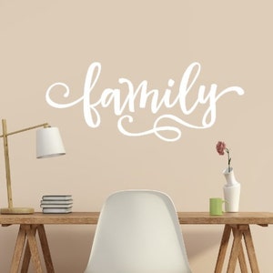 Family Wall Decal Vinyl Sticker, Decal for Family Picture Wall, Family Wall Words
