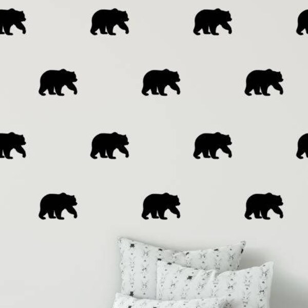 Bear Wall Decal Etsy