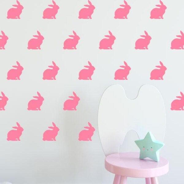 Bunny Wall Decal Etsy