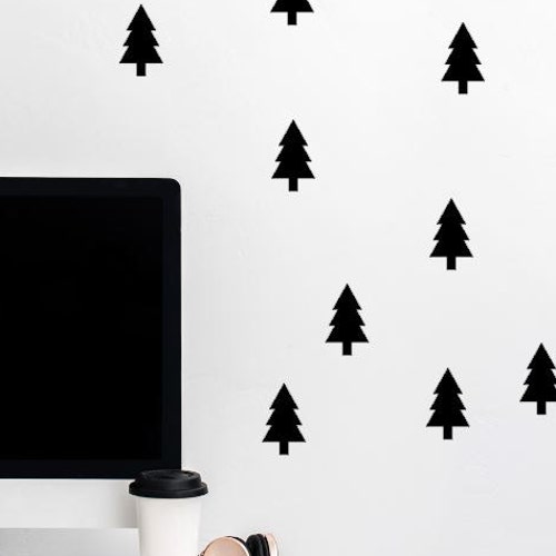 Pine Tree Wall Decal Small Pine Tree Decals Tree Wall Etsy