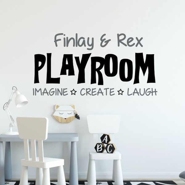Playroom Wall Decals Etsy