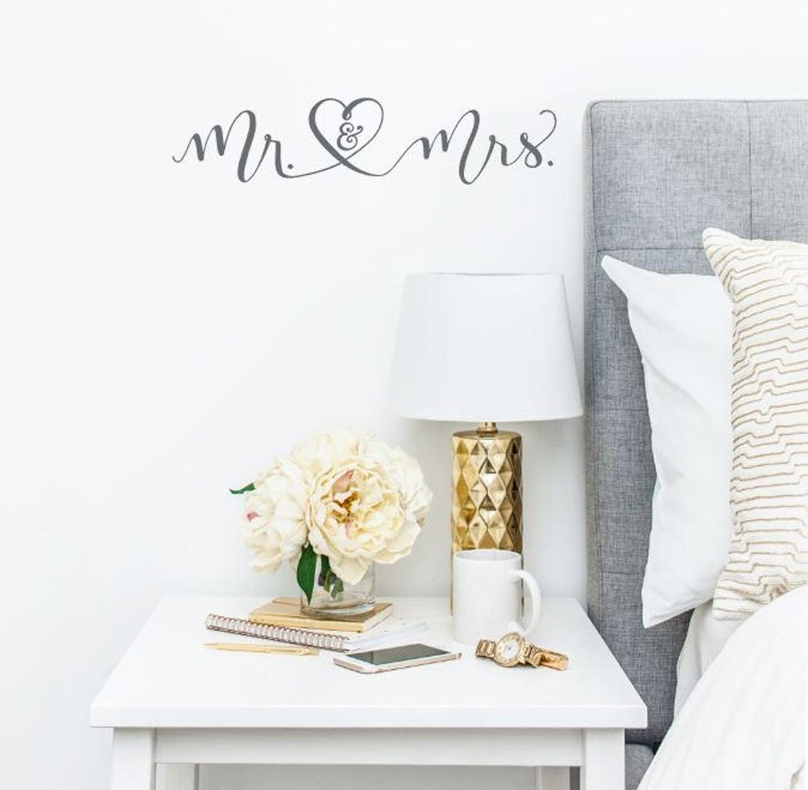 Mr and Mrs Wall Decor Married Decal Mister and Misses Etsy