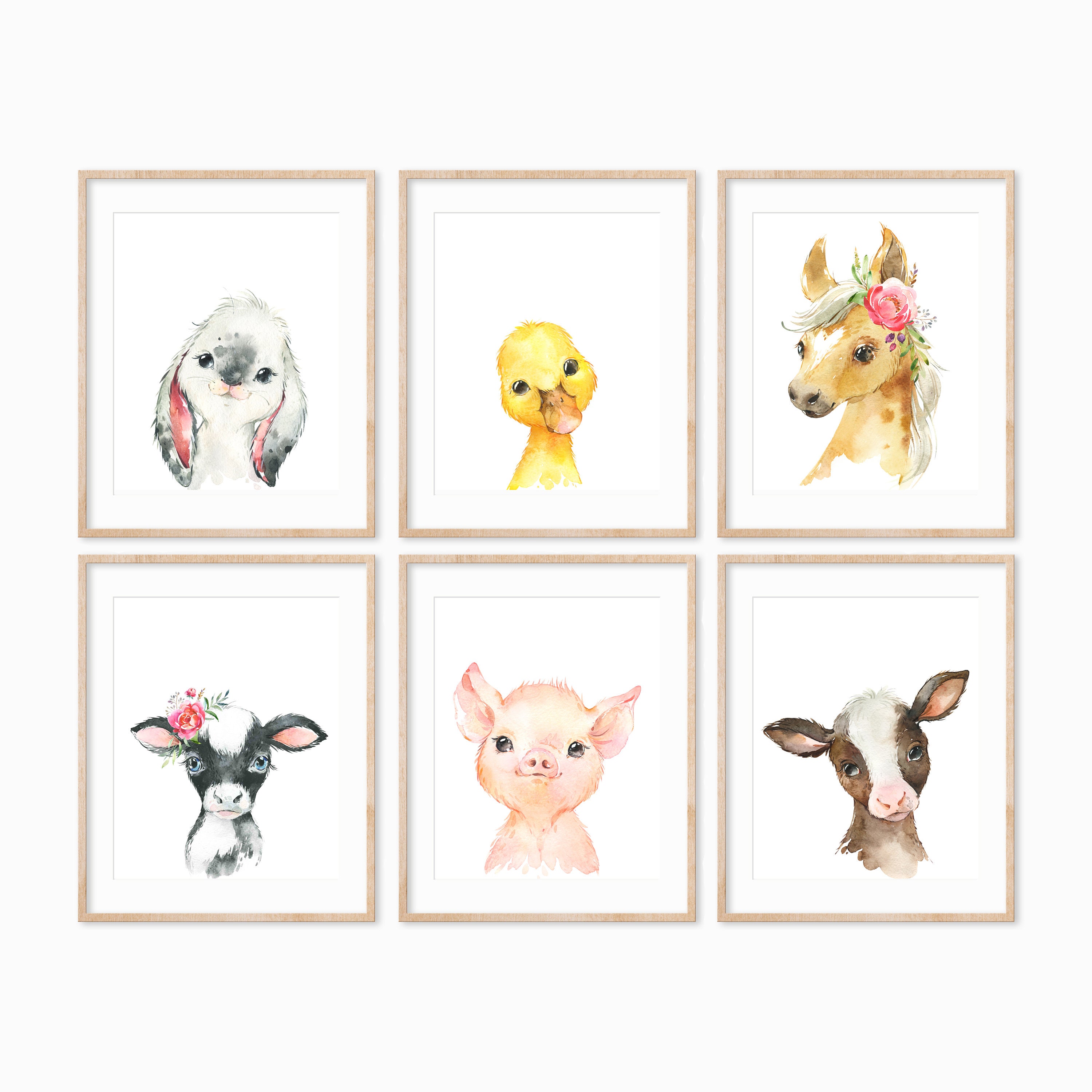 Farm Animal Nursery Prints Farm Animals Nursery Decor | Etsy