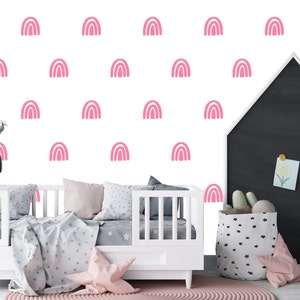 Rainbow Wall Decal, Rainbow Wall Stickers, Rainbow Wall Decals for Nursery, Boho Rainbow Decor, Girls Room Decor