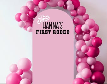 Personalized Rodeo Birthday Balloon Arch Decal: Western 1st Birthday