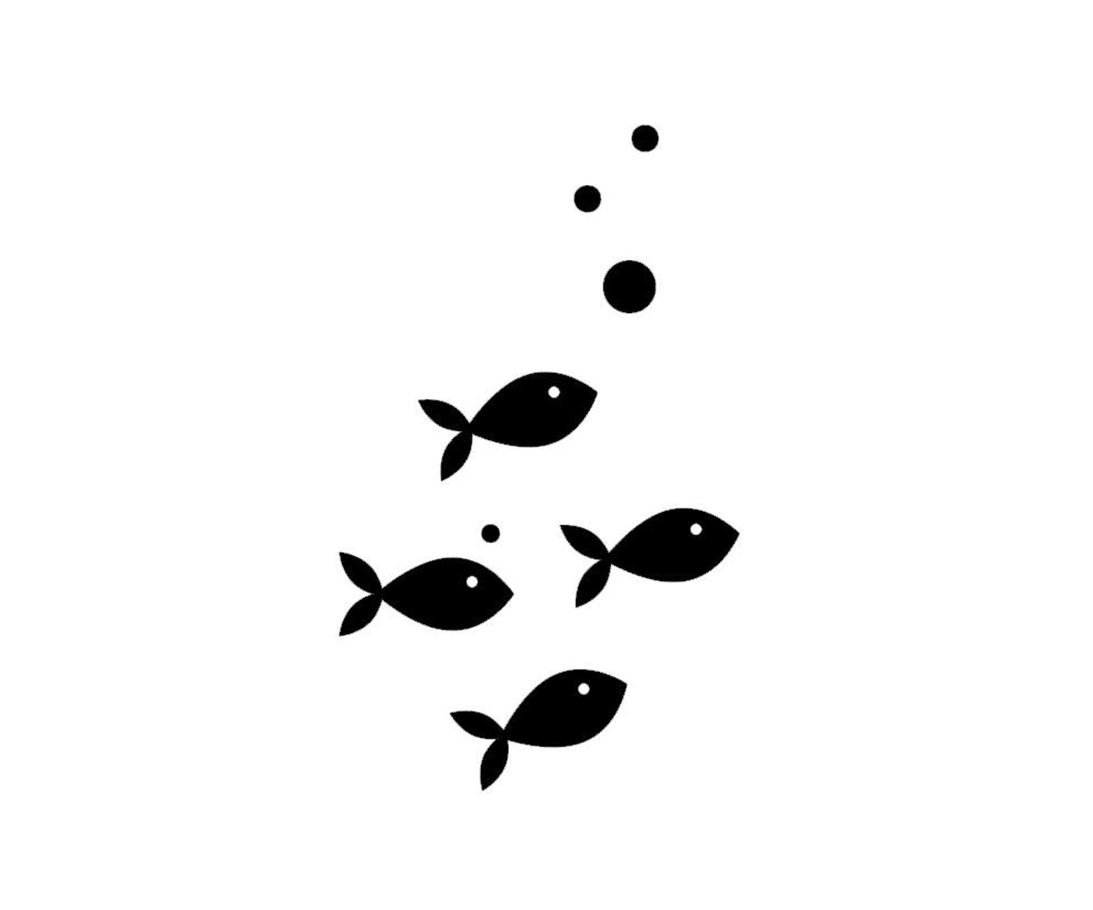 Fish Wall Decals School of Fish Decals Under the Sea Wall Etsy