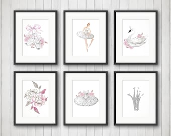 Swan Lake Princess, Teen Girl Room Decor, Ballerina Decor, Swan Lake Prints