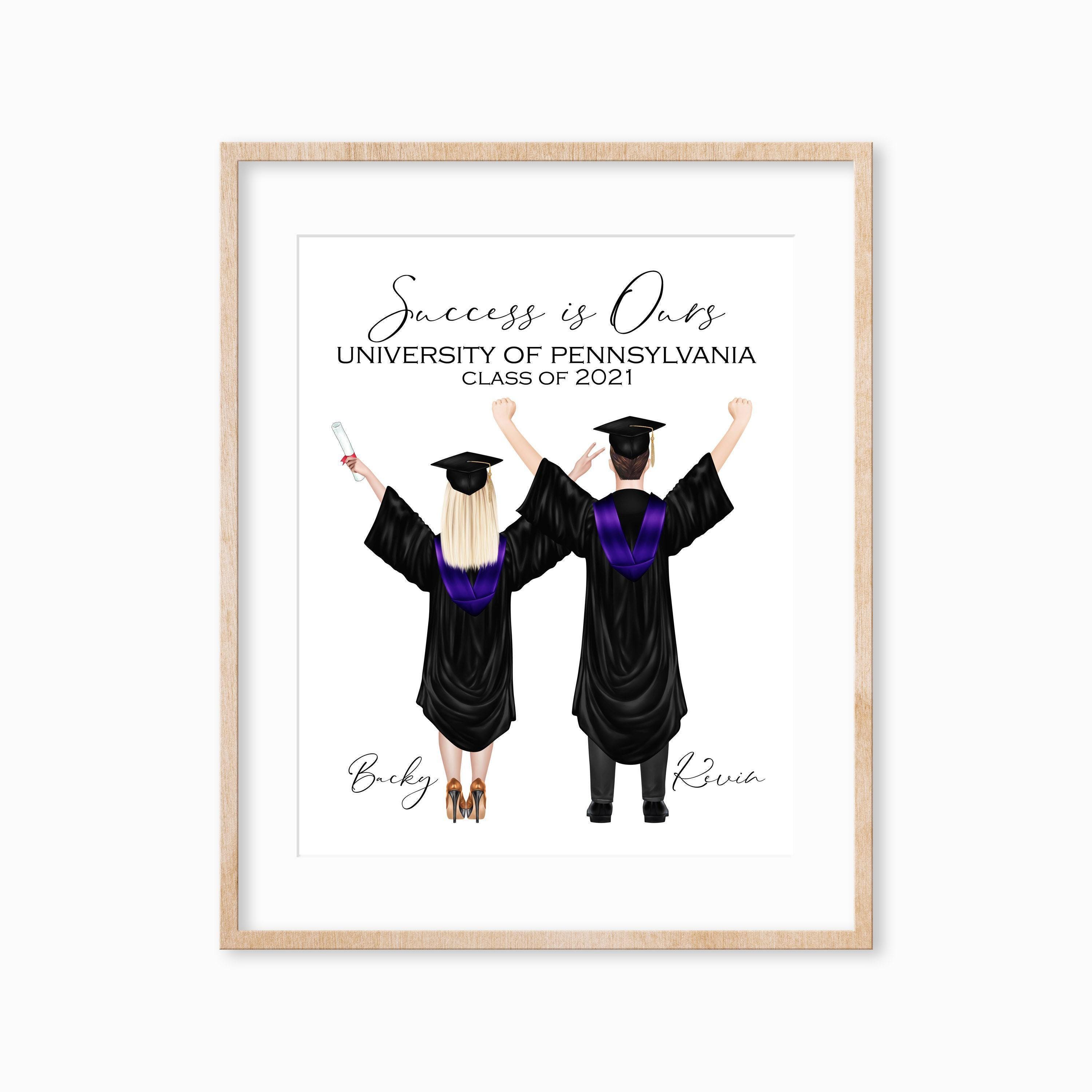Custom Graduation Portrait Print, Friend Gift - Etsy