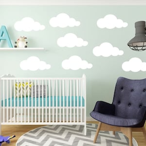 Clouds Wall Decal - Puffy Clouds - Nursery Wall Decal - Childs Room Wall Decal - Cloud Decal - Cloud Wall Art - Cloud Vinyl Wall Sticker