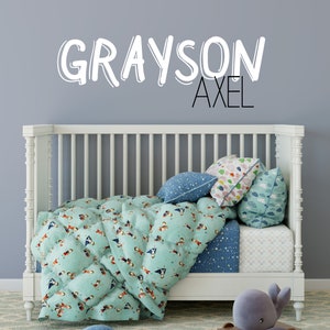 Boys Name Room Decal, Personalized Name Wall Decal, Boys Name Nursery Wall Decal, Boys Nursery Decor image 2