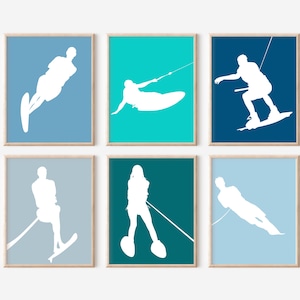 Water Ski - Lake House Decor - Water Ski Decor - Water Sports - Water Ski Gift - Water Skiing Wall Art - Water Skiing Decor - Teen Room