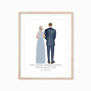 Personalized Mother of Groom Wedding Print, Keepsake Gift