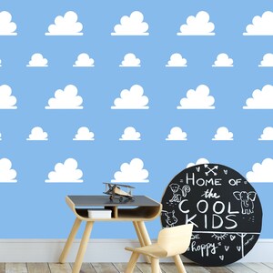 Clouds Wall Decals, Cloud Wall Sticker, Cloud Pattern Wall Decal, Kids Room Decoration, Andy’s Room Nursery, Kids Toy Bedroom