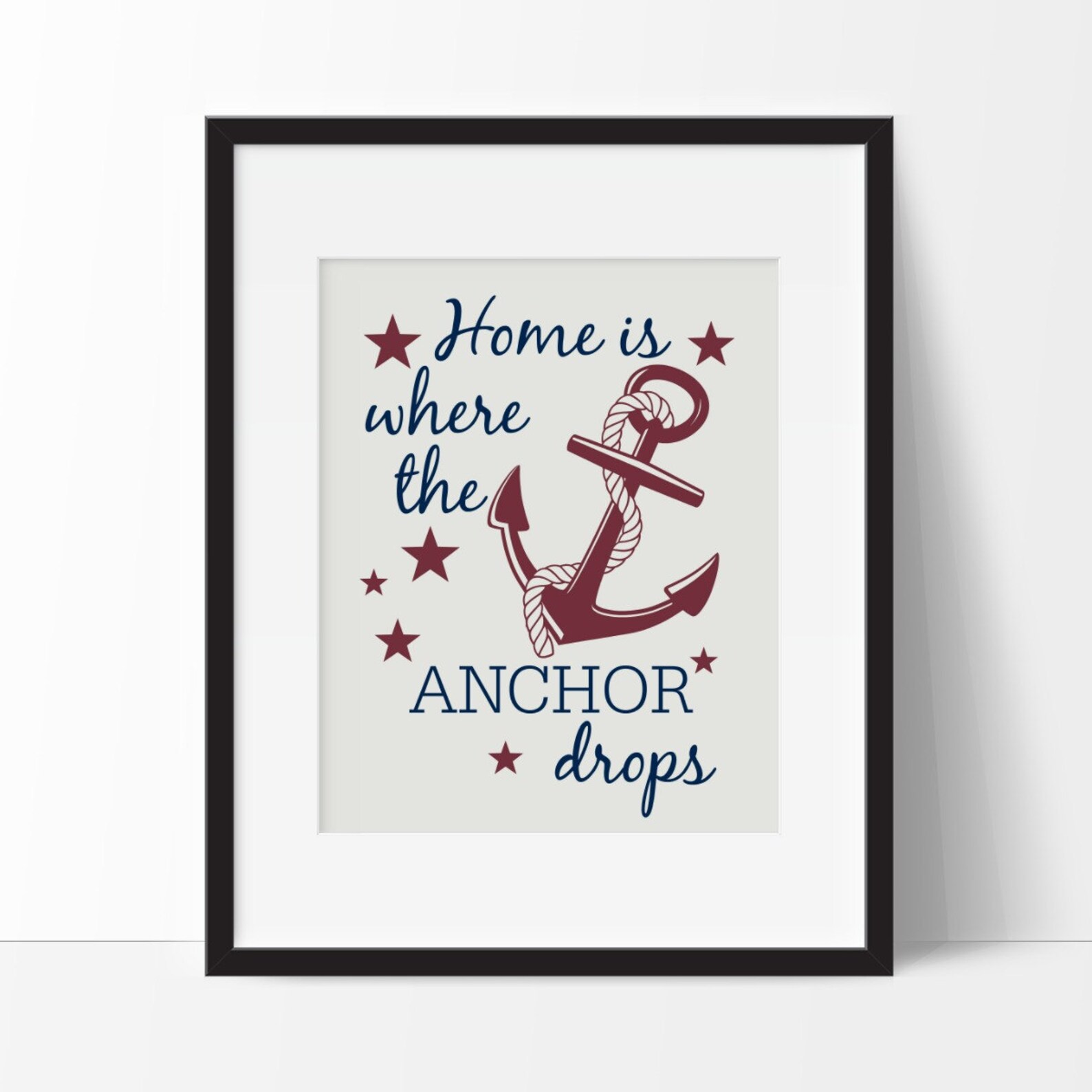 Anchor Print Home is Where the Anchor Drops Military Print - Etsy