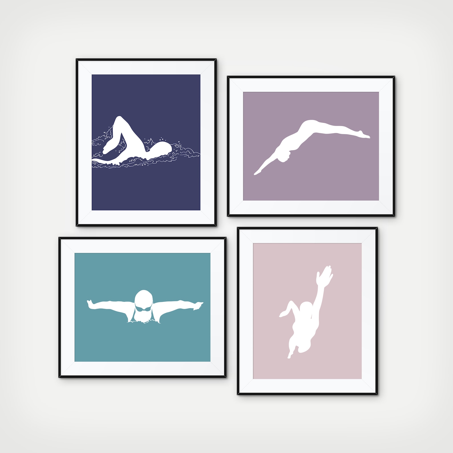 Girls Swimming Wall Art Gift for Swimmer Swimmer Wall Art Etsy