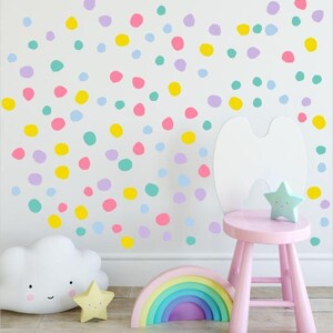 Hand Drawn Polka Dot Wall Decals, Kids Room Decor