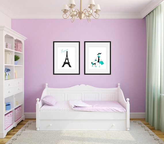 Paris Bedroom Decor Paris Wall Art Teen Room Decor Fashion Print Fashion Art Girls Room Decor Set Of 2 Prints