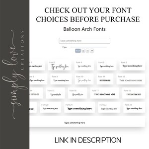 a website page with the words, check out your font choices before purchase