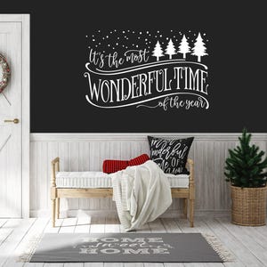 Christmas Wall Decal, "It's the Most Time of the Year" Holiday Decor