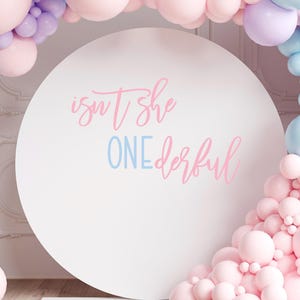 ONEderful Birthday Vinyl Decal, Girls First Birthday Party Decor image 3
