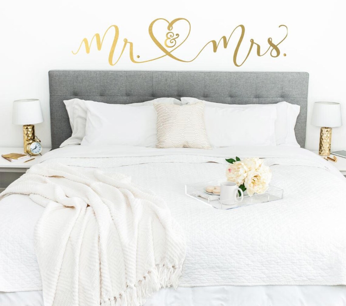 Mr and Mrs Wall Decor Married Decal Mister and Misses Etsy